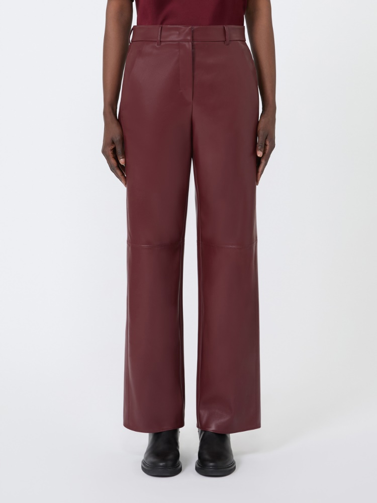 Regular coated jersey trousers - BORDEAUX - Max Mara - 2