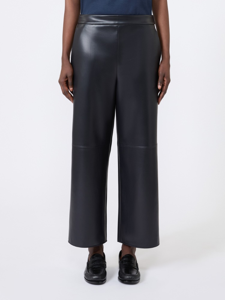 Coated jersey cropped trousers - ULTRAMARINE - 2
