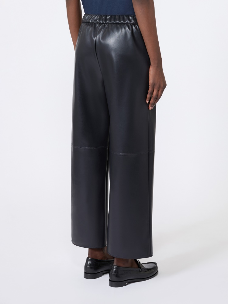 Coated jersey cropped trousers - ULTRAMARINE - 3