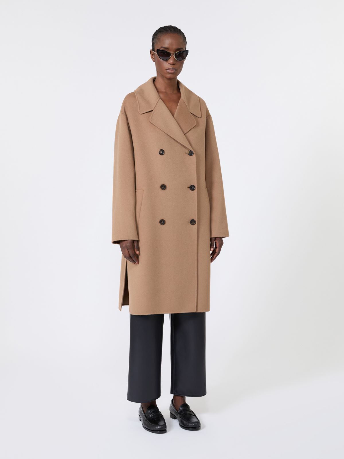 Coated jersey cropped trousers - ULTRAMARINE
