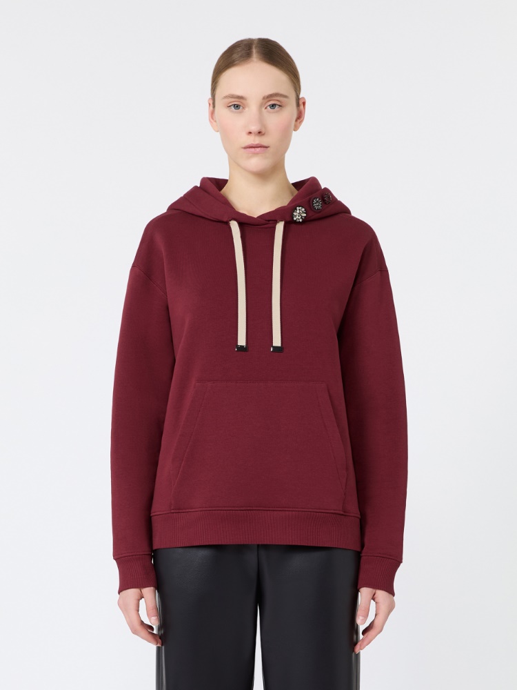 Jersey hoodie - BORDEAUX - Max Mara - 2