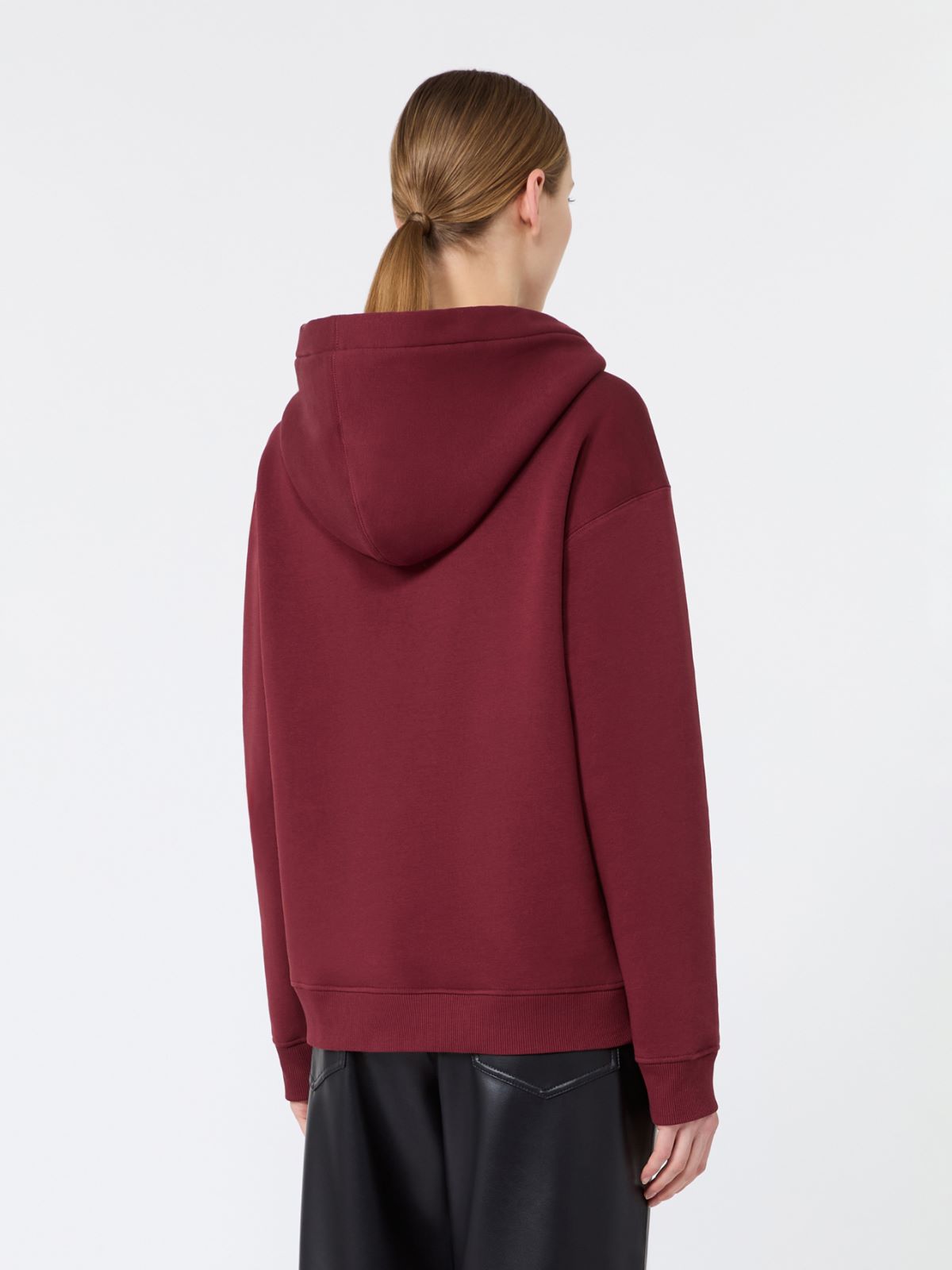 Jersey hoodie - BORDEAUX - Max Mara - 3