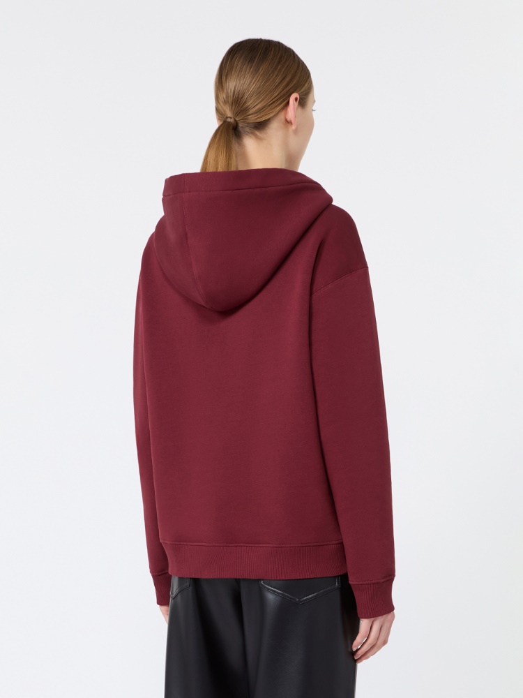 Jersey hoodie - BORDEAUX - Max Mara - 3