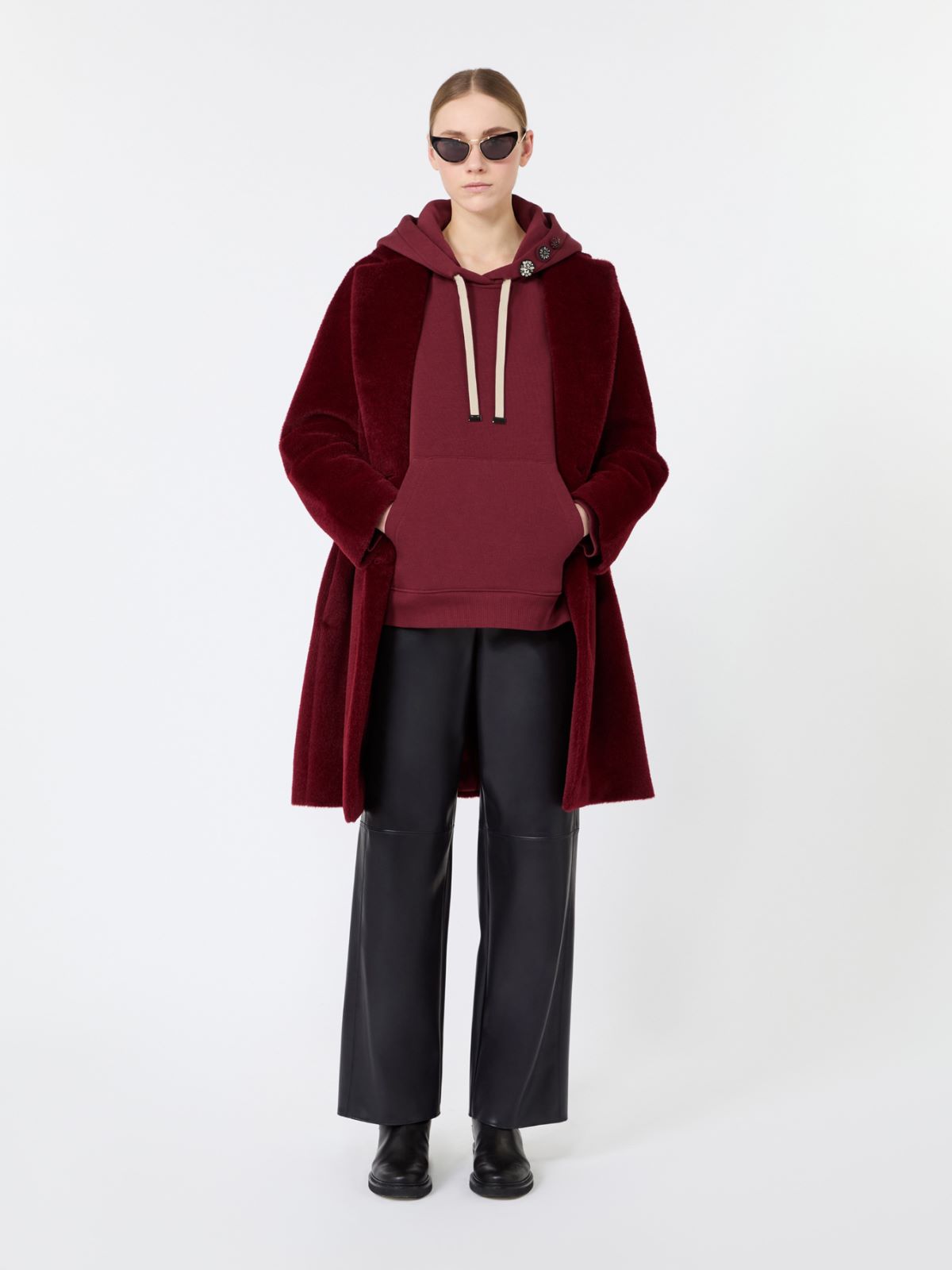 Jersey hoodie - BORDEAUX