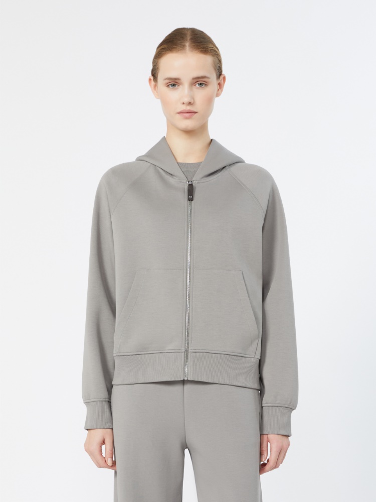 Technical cotton jersey sweatshirt - PEARL GREY - 2