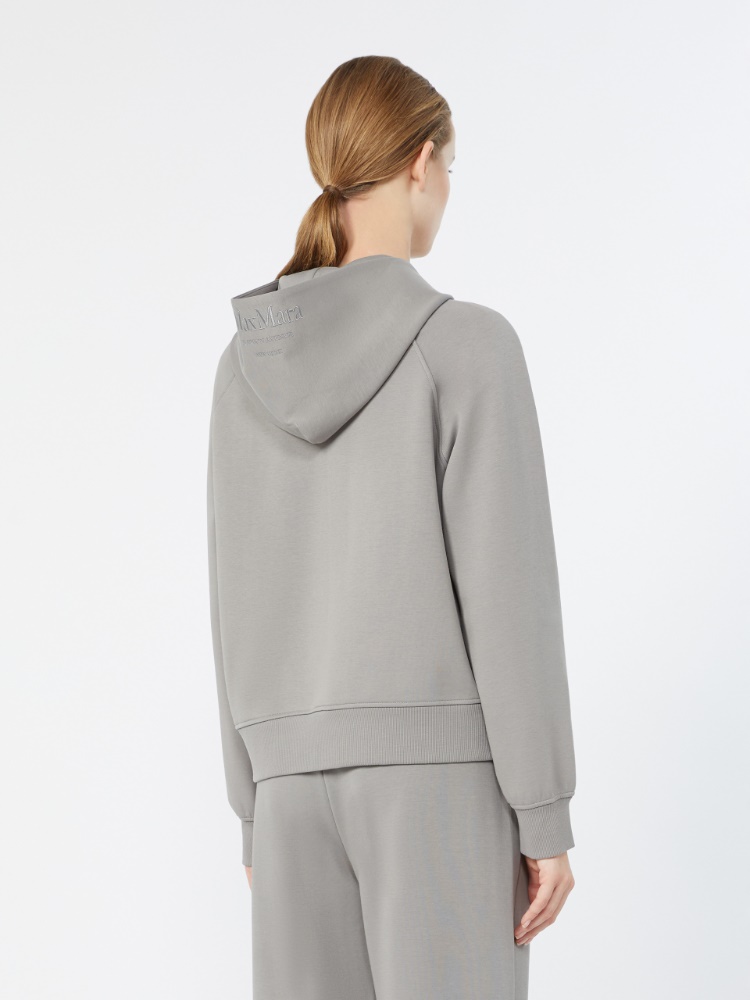 Technical cotton jersey sweatshirt - PEARL GREY - 3
