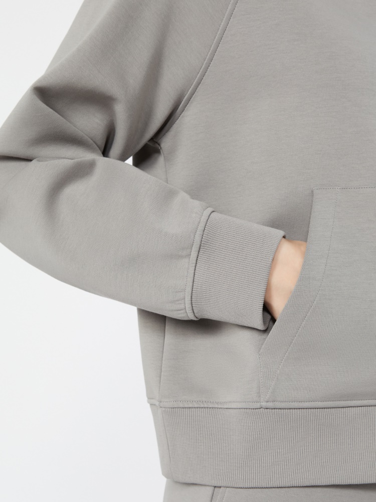 Technical cotton jersey sweatshirt - PEARL GREY - 4