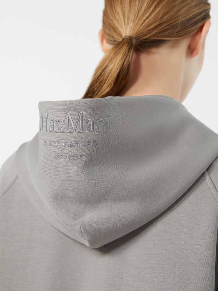 Technical cotton jersey sweatshirt - PEARL GREY - 5