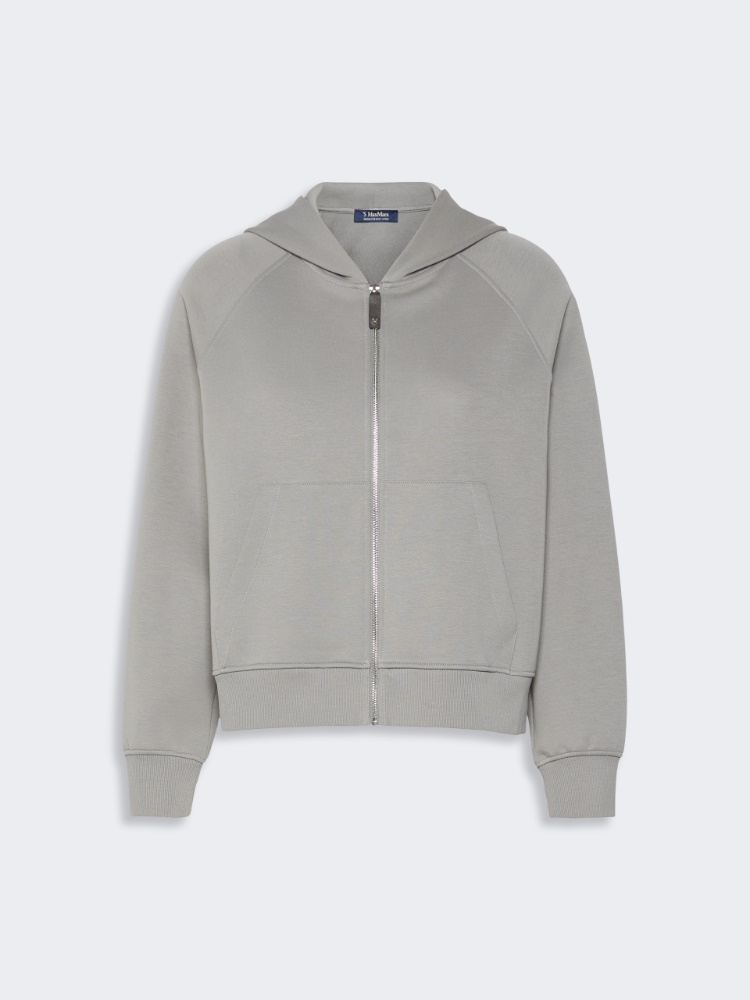 Technical cotton jersey sweatshirt - PEARL GREY