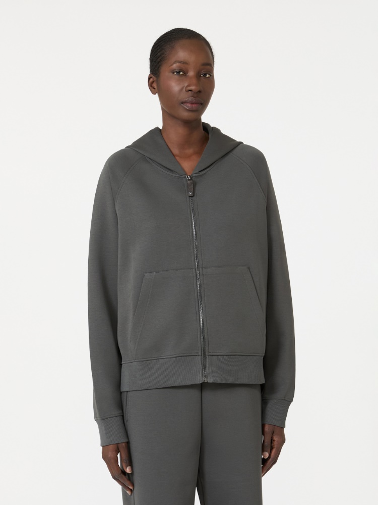 Technical cotton jersey sweatshirt - DARK GREY - 2