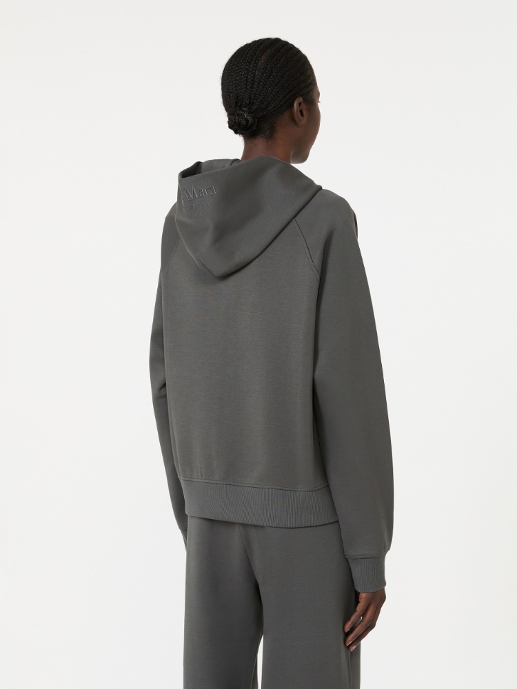 Technical cotton jersey sweatshirt - DARK GREY - 3