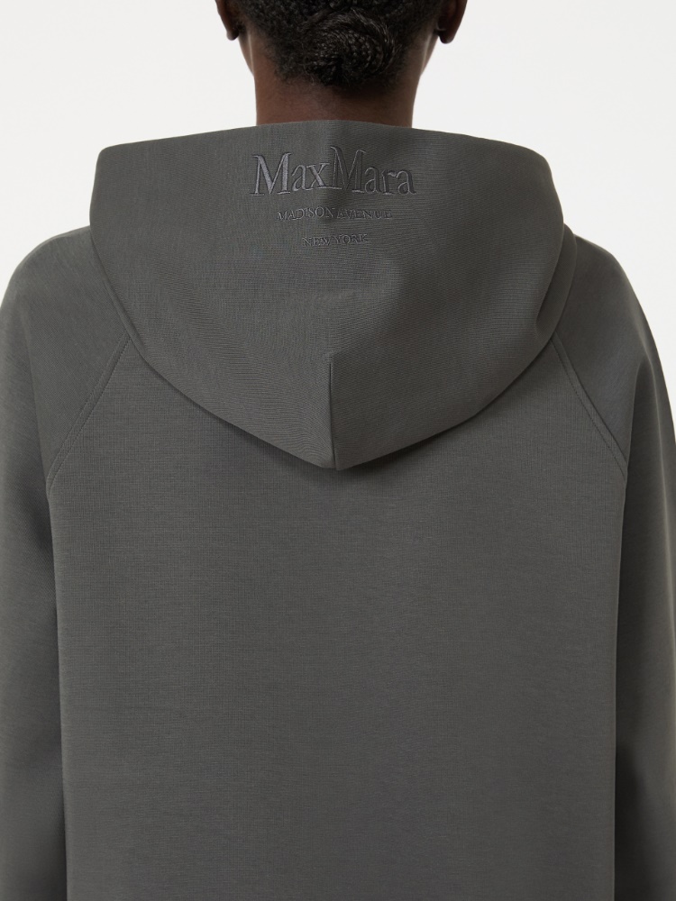 Technical cotton jersey sweatshirt - DARK GREY - 4