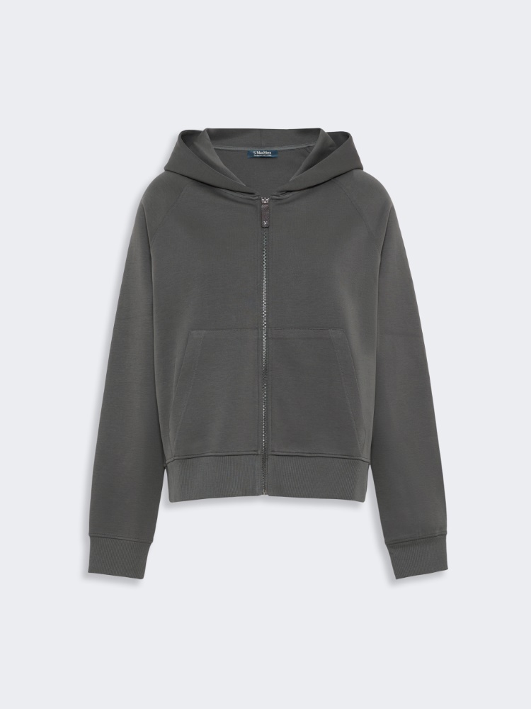 Technical cotton jersey sweatshirt - DARK GREY