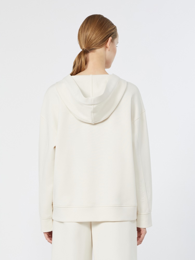 Technical jersey hooded sweatshirt - NATURAL - 3