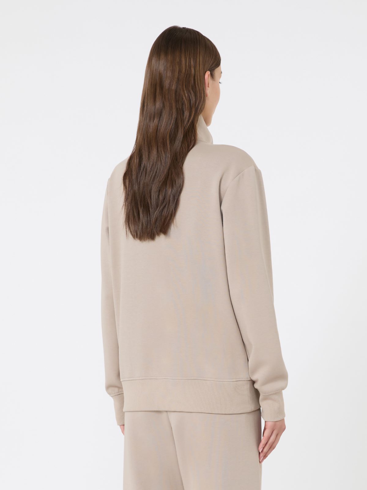 Technical cotton jersey sweatshirt - BEIGE - Max Mara - 3