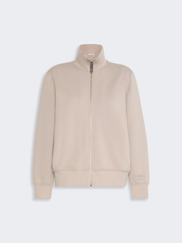 Technical cotton jersey sweatshirt - BEIGE