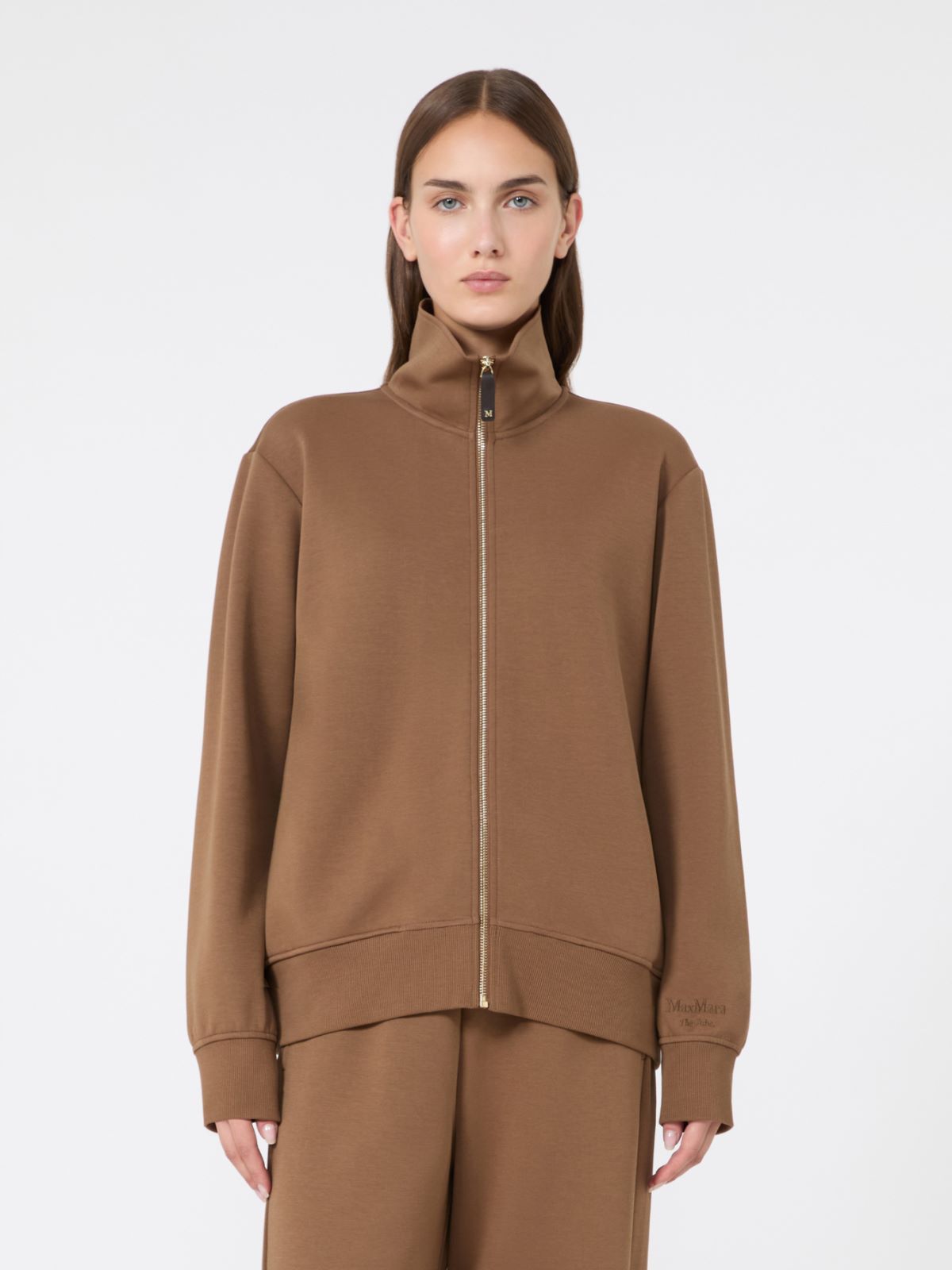 Technical cotton jersey sweatshirt - CAMEL - Max Mara - 2