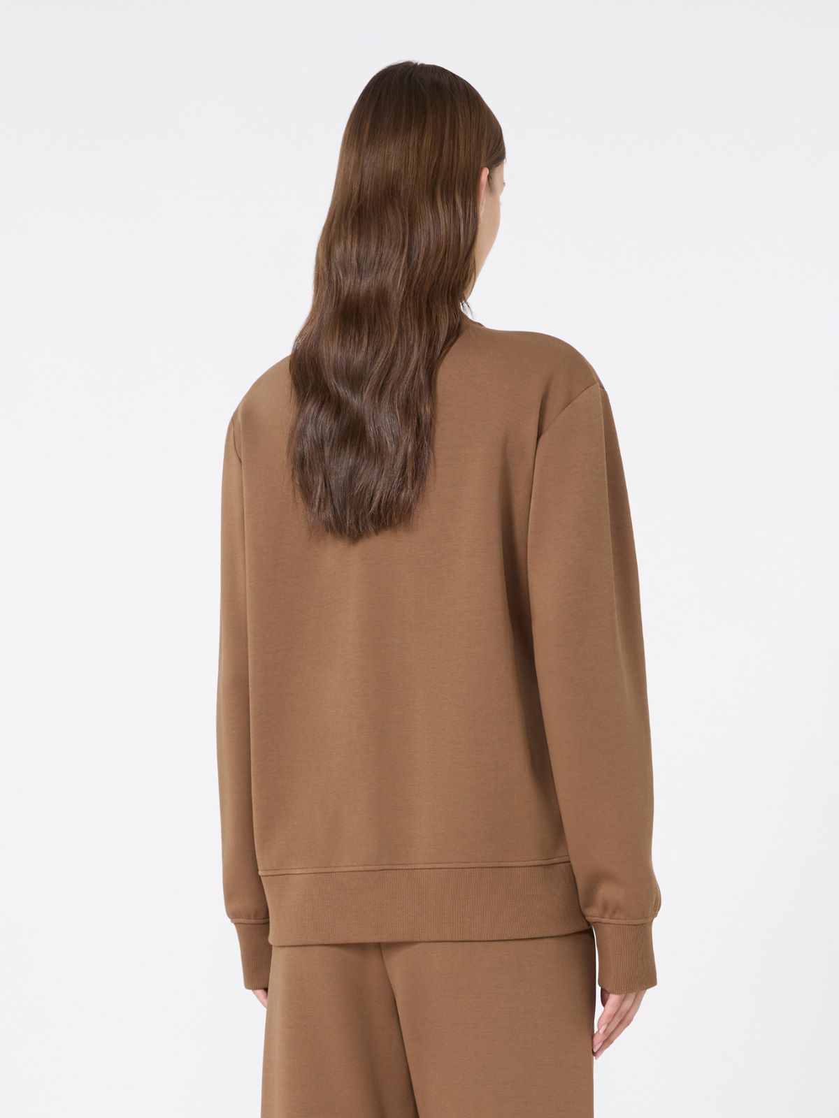 Technical cotton jersey sweatshirt - CAMEL - Max Mara - 3