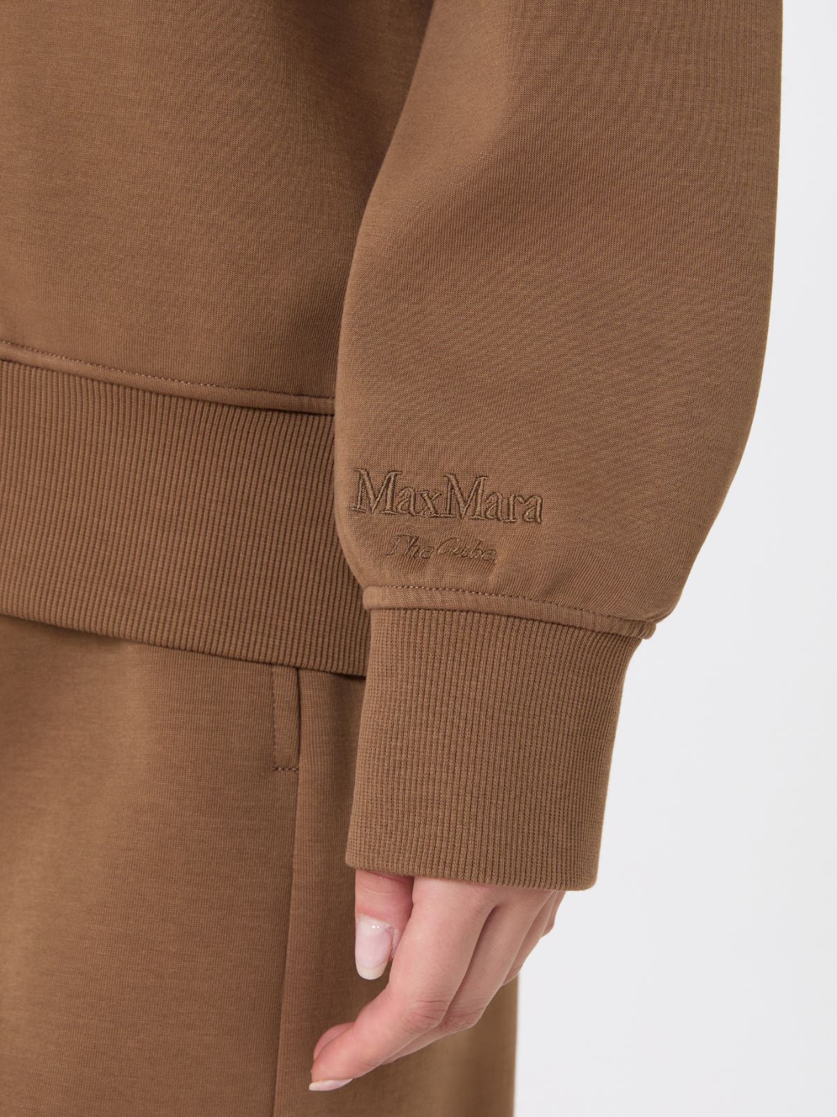 Technical cotton jersey sweatshirt - CAMEL - Max Mara - 4
