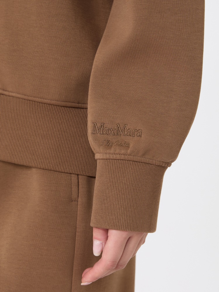 Technical cotton jersey sweatshirt - CAMEL - Max Mara - 4