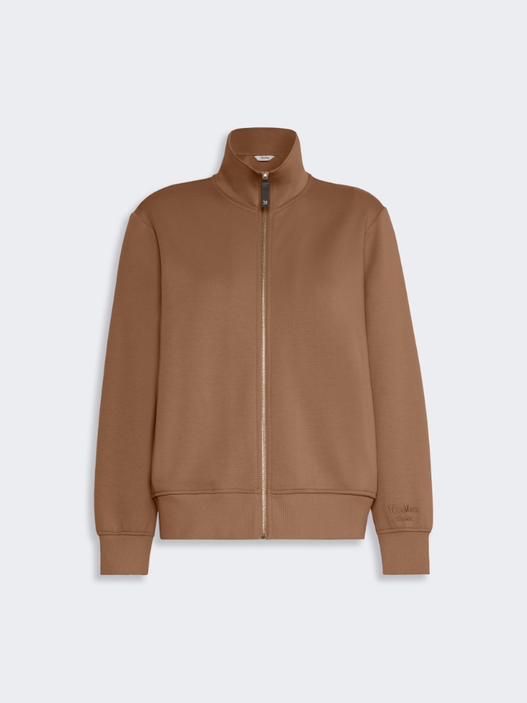 Technical cotton jersey sweatshirt - CAMEL - Max Mara - 5