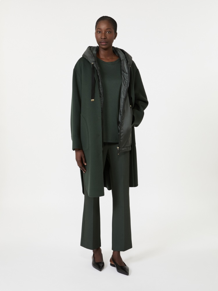 Cotton and modal jersey T-shirt - DARK GREEN - 1