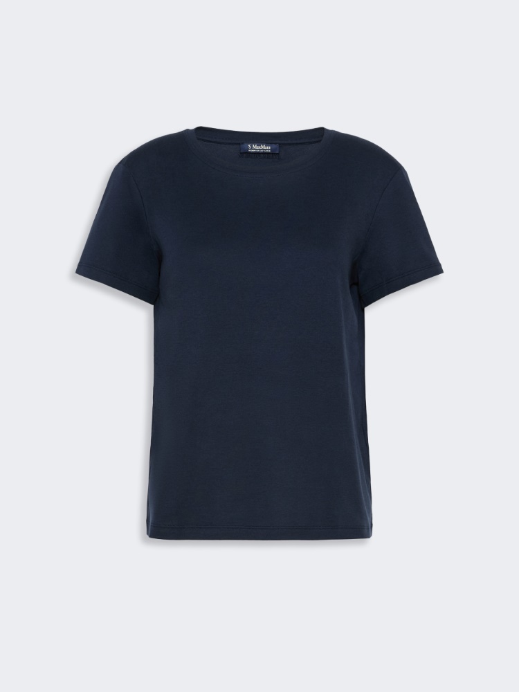 Cotton and modal jersey T-shirt - ULTRAMARINE - 5
