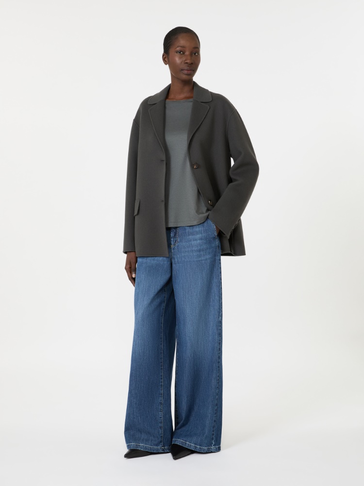 Long-sleeved cotton and modal T-shirt - DARK GREY
