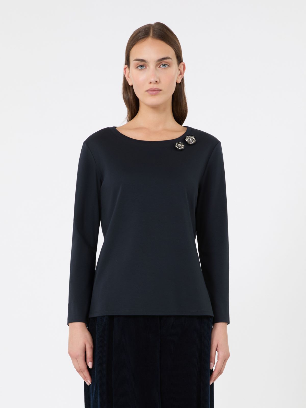 Cotton jersey T-shirt - ULTRAMARINE - Max Mara - 2
