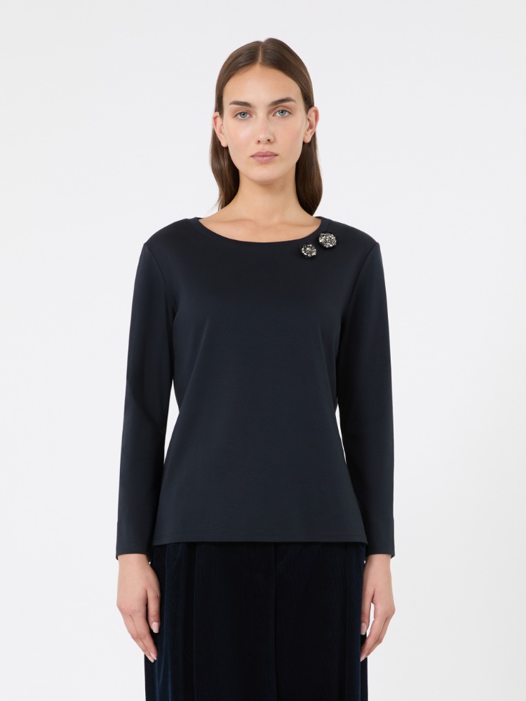 Cotton jersey T-shirt - ULTRAMARINE - Max Mara - 2