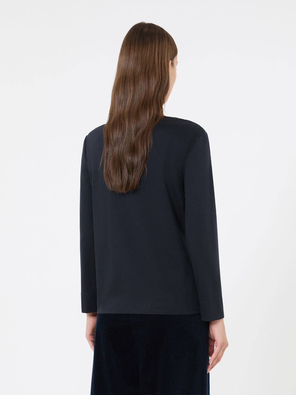 Cotton jersey T-shirt - ULTRAMARINE - Max Mara - 3