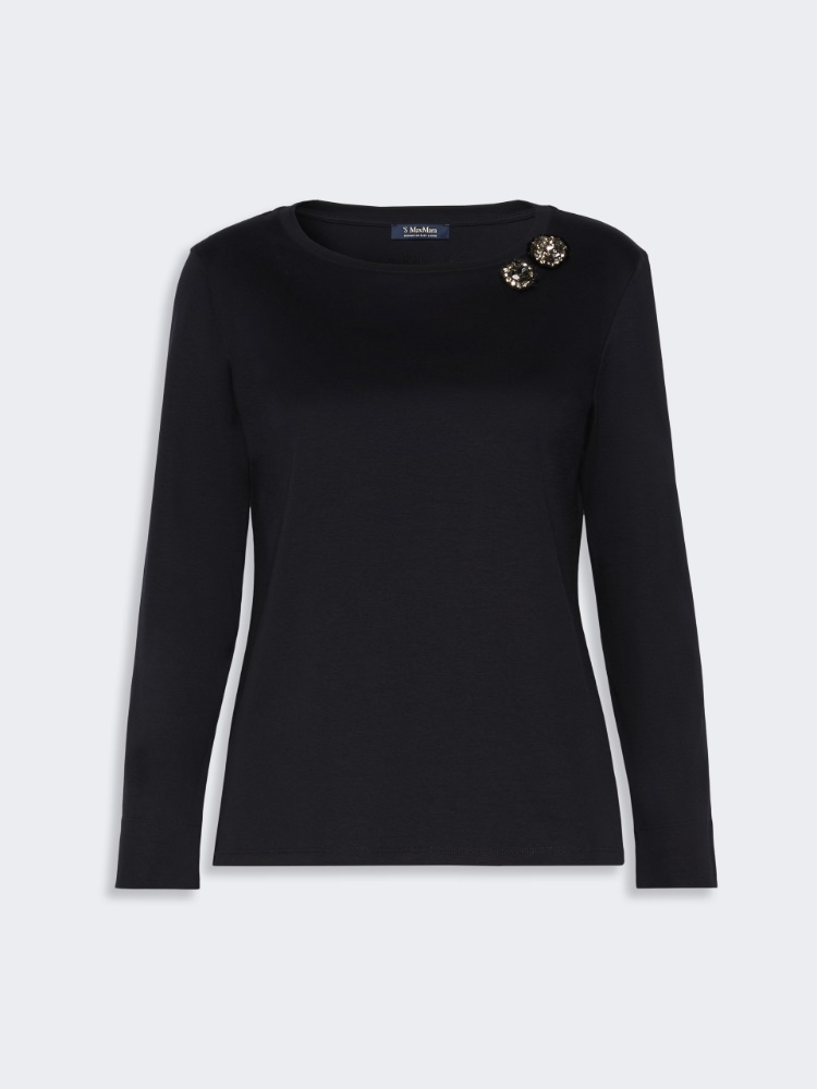 Cotton jersey T-shirt - ULTRAMARINE - Max Mara - 5
