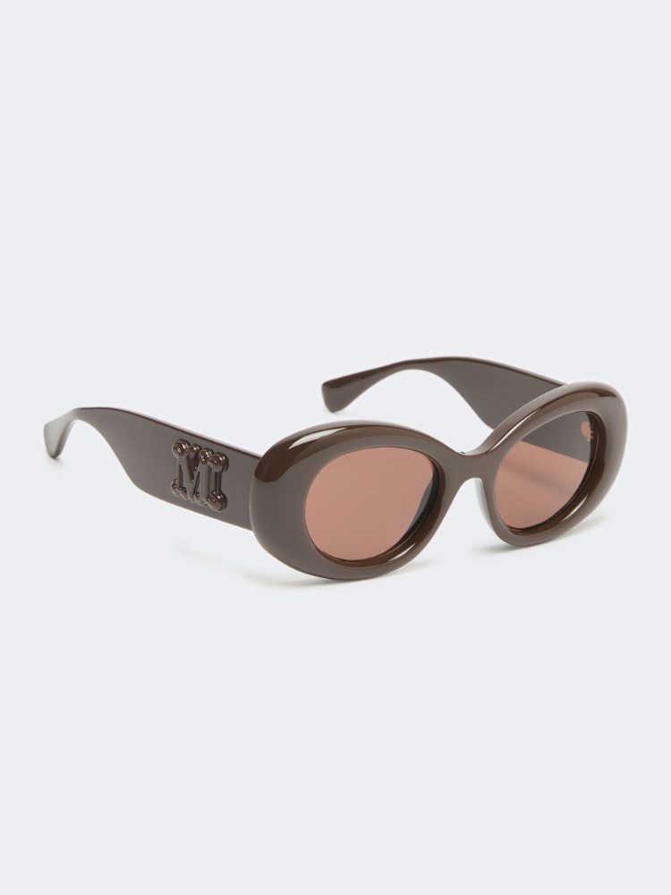 Oval sunglasses - BROWN