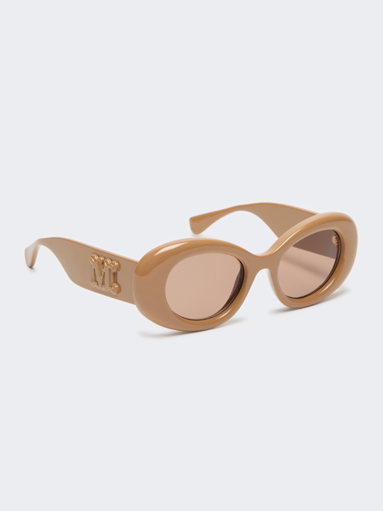 Oval sunglasses - CAMEL