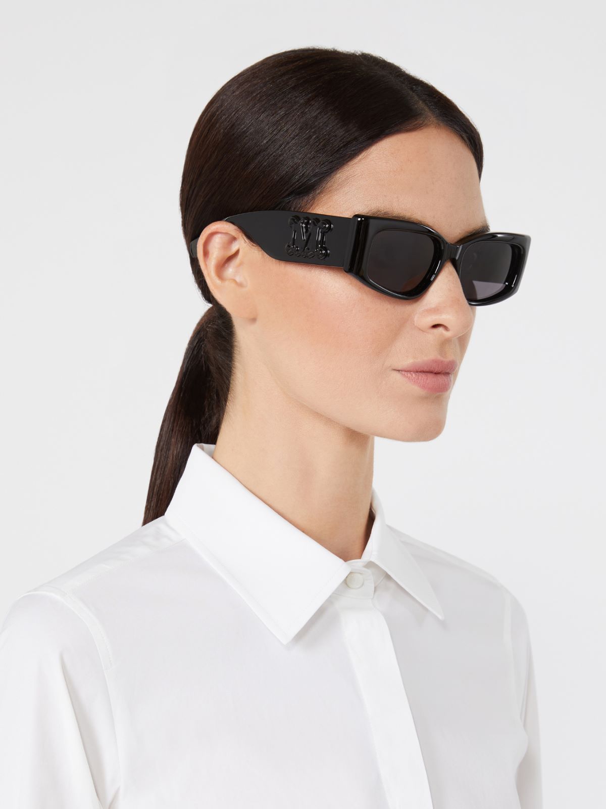 Rectangular sunglasses - BLACK - Max Mara - 4