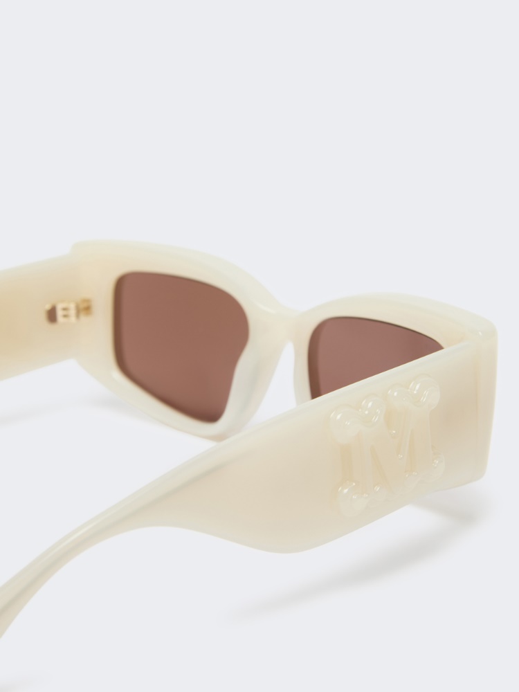 Rectangular sunglasses - WHITE