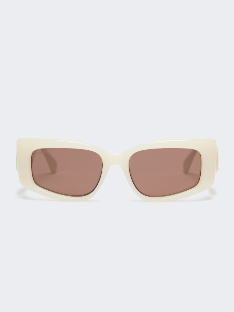Rectangular sunglasses - WHITE