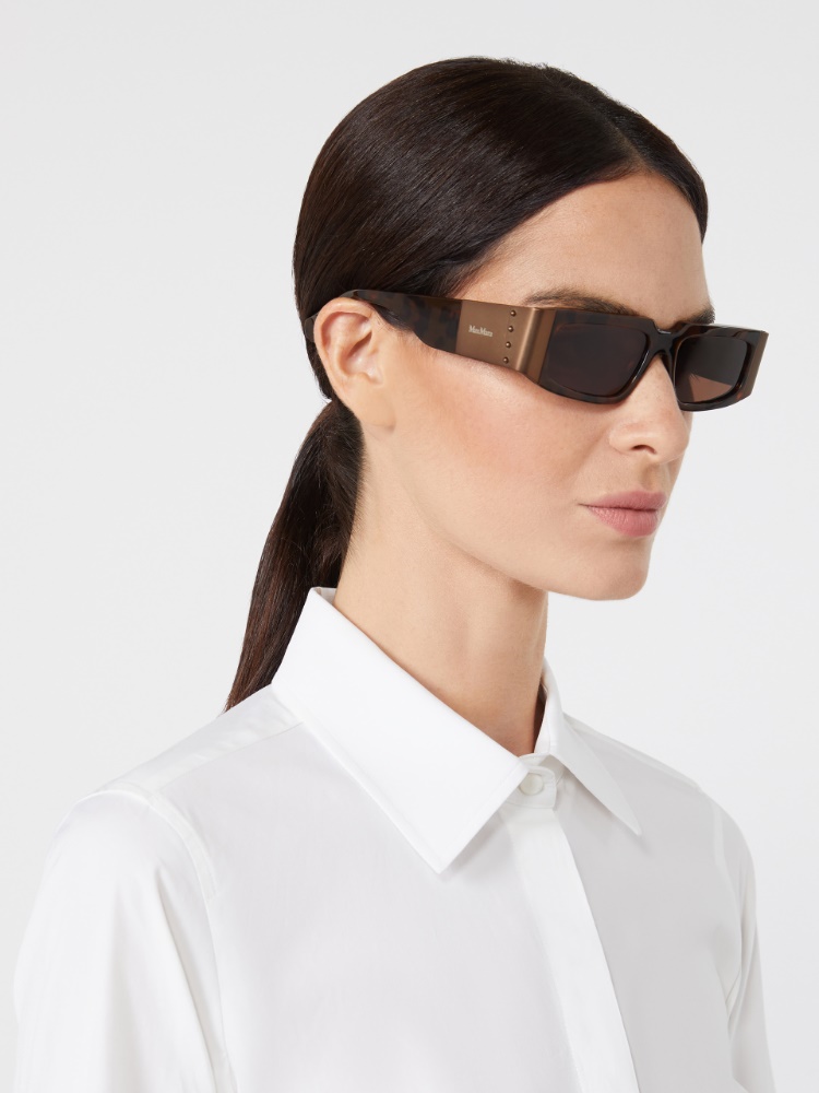 Mask sunglasses - TAWNY BRONZE BROWN - Max Mara - 4