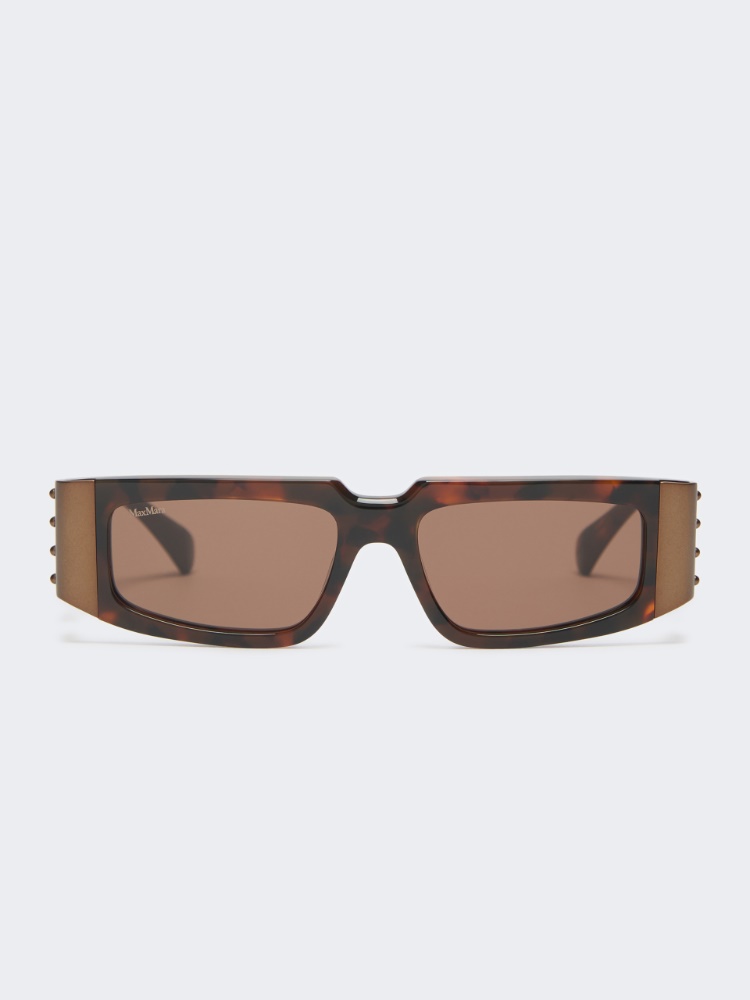 Mask sunglasses - TAWNY BRONZE BROWN - Max Mara