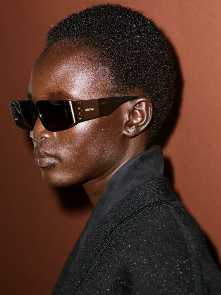 Mask sunglasses + TAWNY BRONZE BROWN - Max Mara