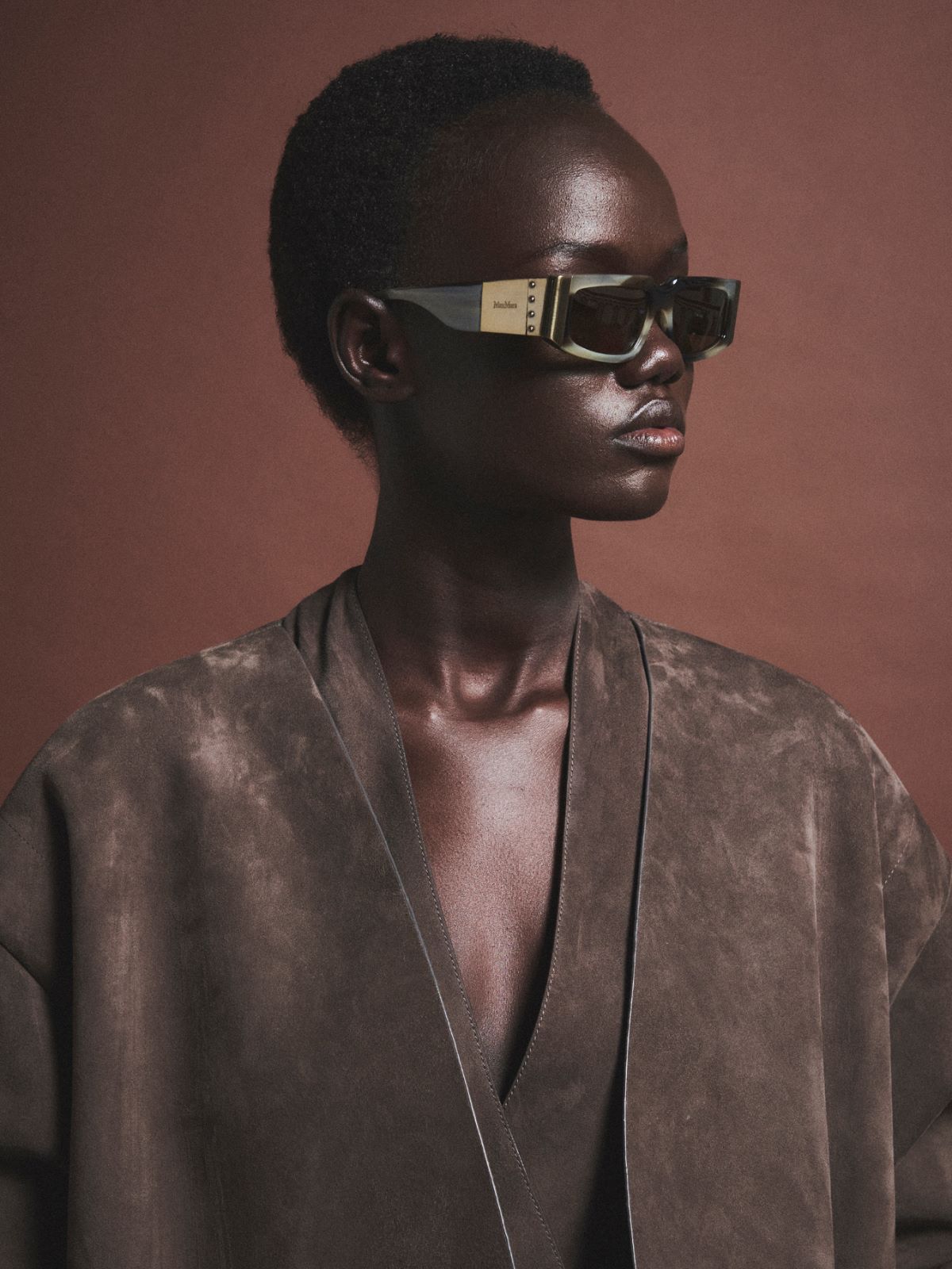 Mask sunglasses - BEIGE SHADED