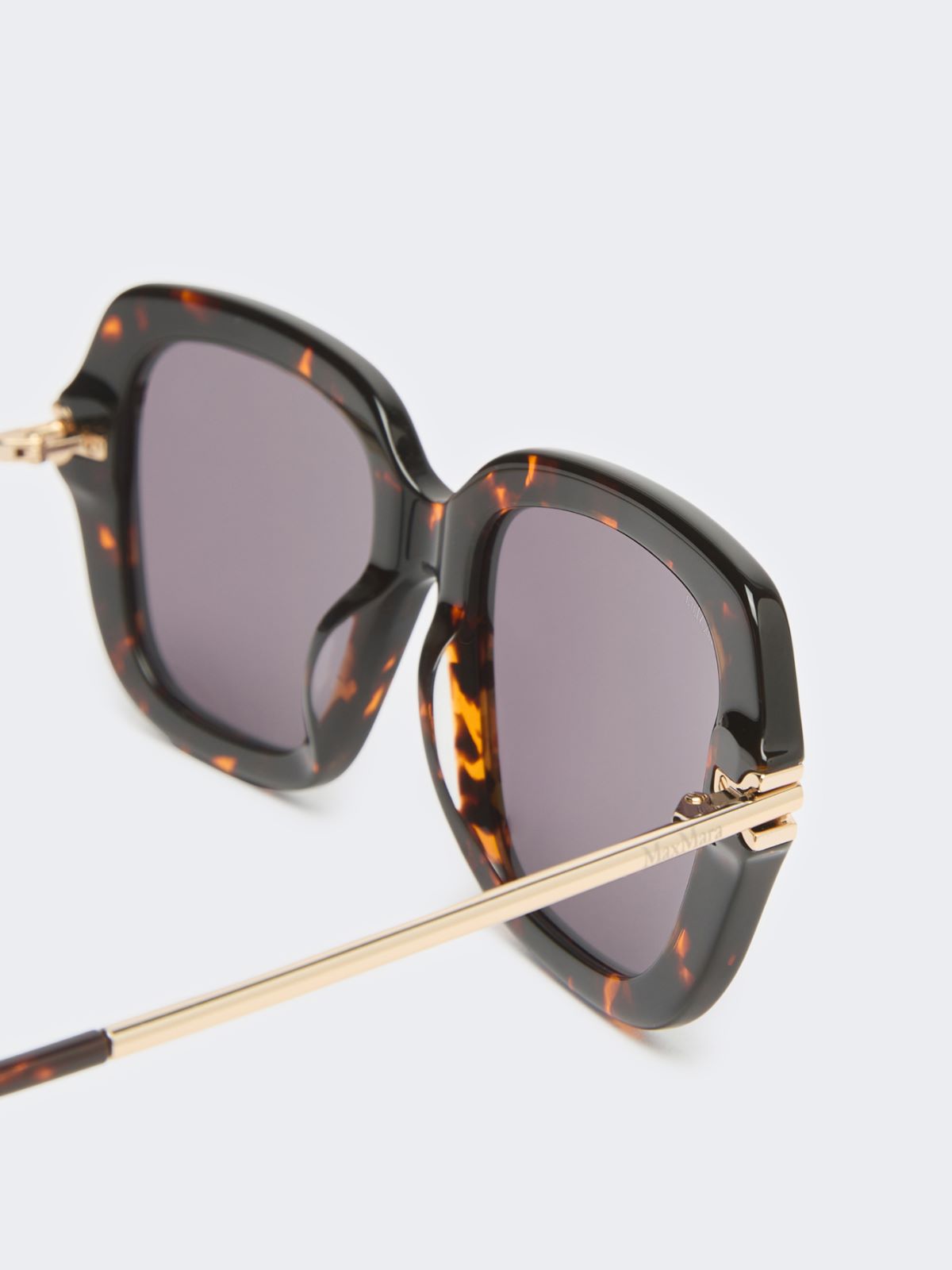 Bold rectangular sunglasses - TAWNY BRONZE BROWN - Max Mara - 3
