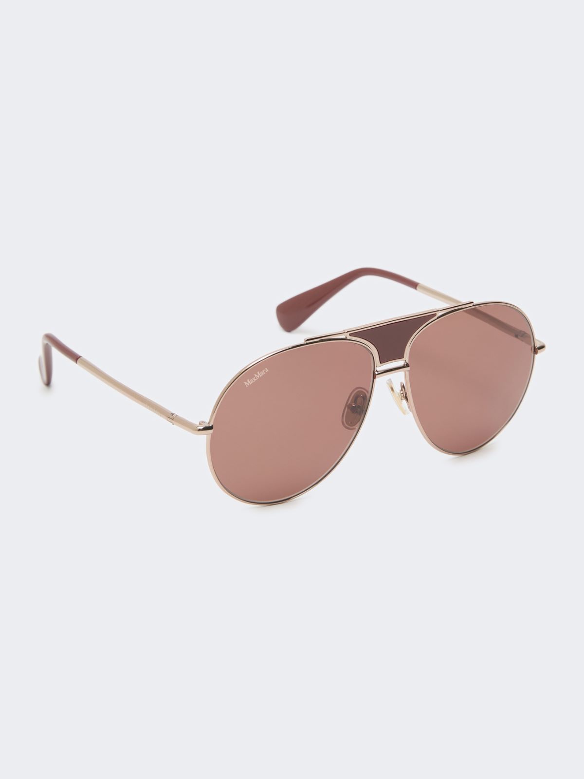 Metal pilot sunglasses - DARK RED - Max Mara - 2