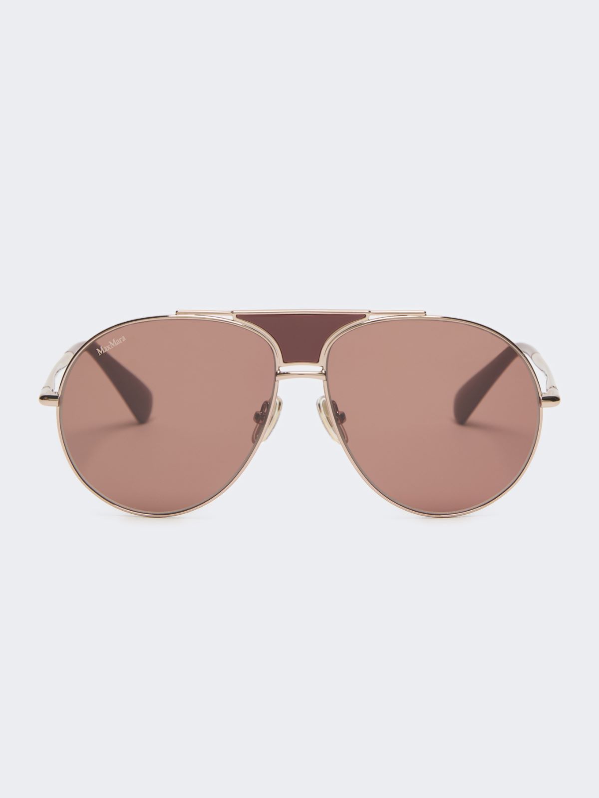 Metal pilot sunglasses - DARK RED - Max Mara
