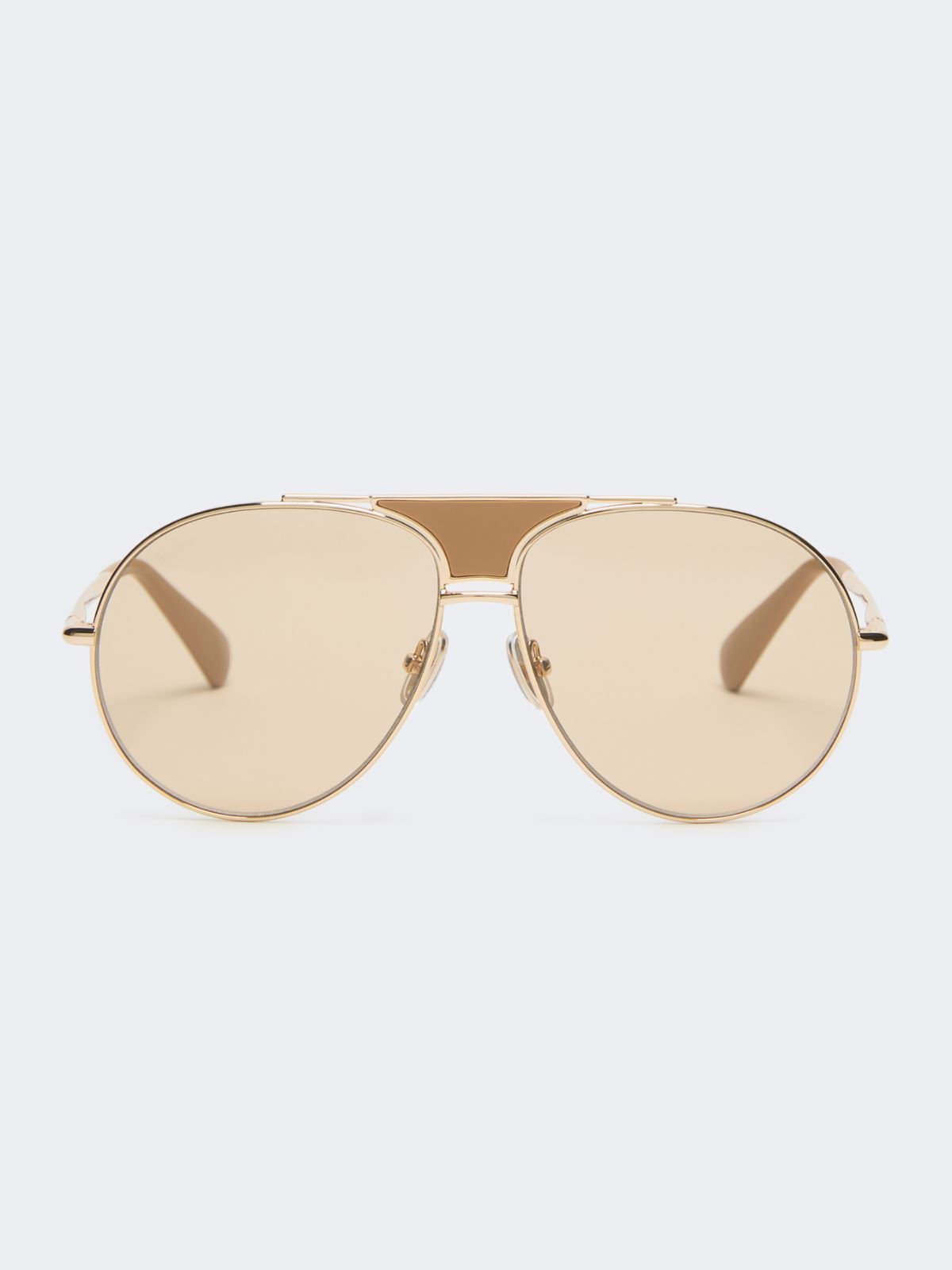 Metal pilot sunglasses - CAMEL - Max Mara
