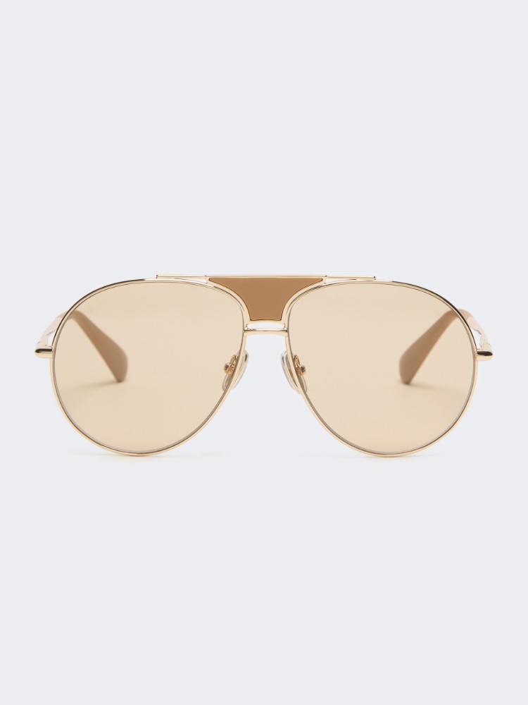 Metal pilot sunglasses - CAMEL - Max Mara