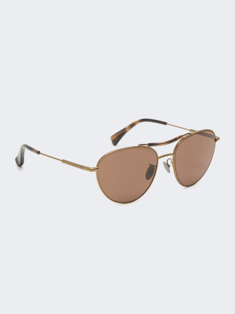 Oval sunglasses - GOLD - Max Mara - 2