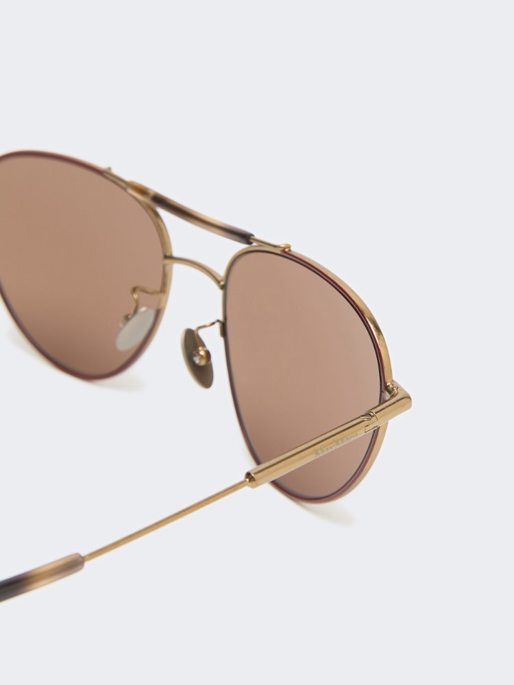 Oval sunglasses - GOLD - Max Mara - 3